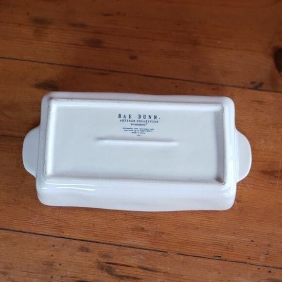 Rae Dunn "Gingerbread" Holiday Ceramic Dish Baking Rectangle - Picture 5 of 6